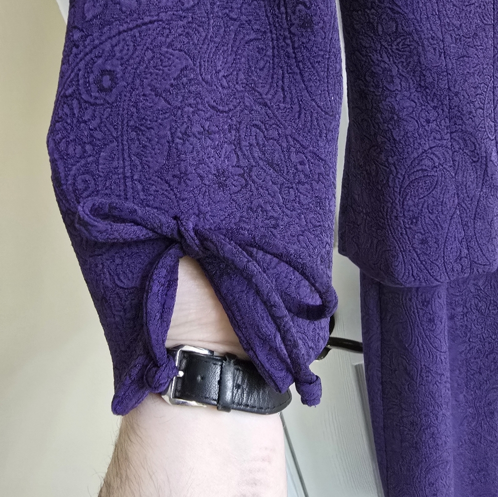 Purple Women's Dress with Jacket - Picture 3 of 14